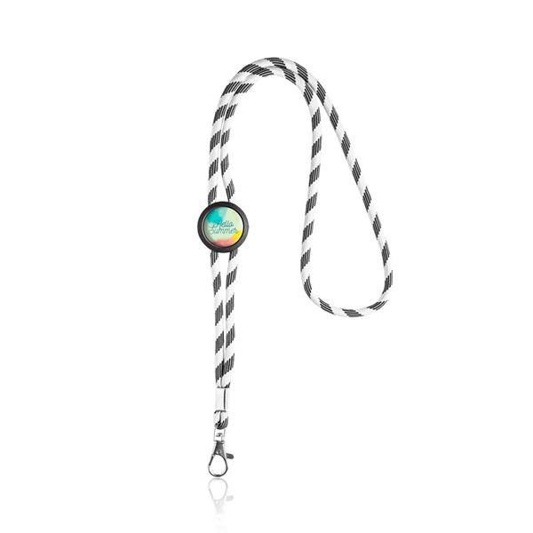 Lanyard tubular em RPET com ajustável e mosquetão Ecoyard