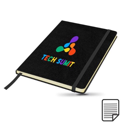 Bloco de notas A5 pautado com capa em cartão Kinylined