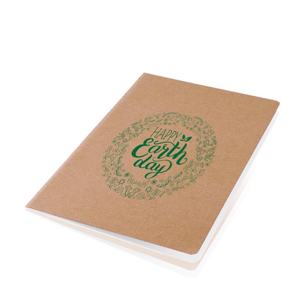 Caderno A5 cosido com capa em cartão Ecobook