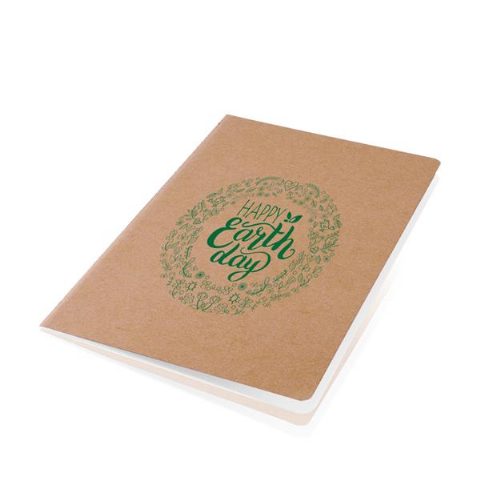 Caderno A5 cosido com capa em cartão Ecobook