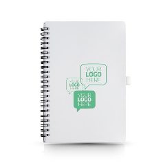 Bloco de notas A5 de argolas com capa em PP Spiral