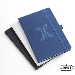 Bloco A5 em RPET com suporte para esferográfica RNote
