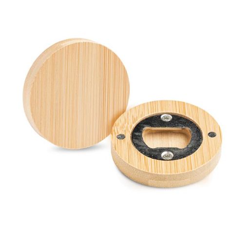 Abre-cápsulas magnético em bambu e aço inox B-capsule