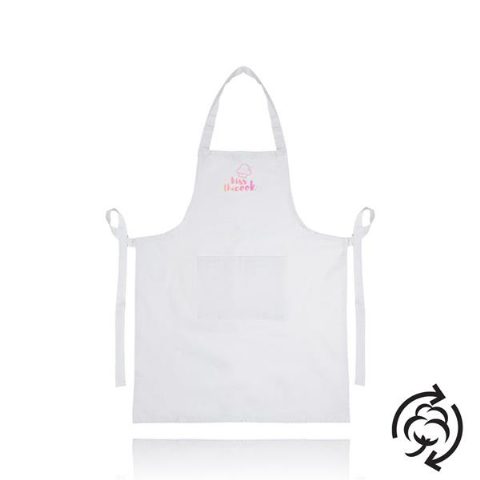 Avental em algodão reciclado 180 g/m² com fitas largas APromo