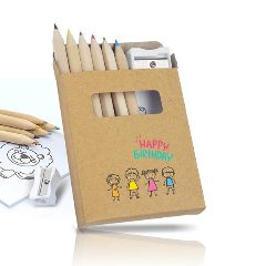 Conjunto de 6 lápis de cor com 20 desenhos Drawyon
