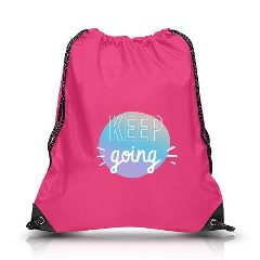 Saco mochila em poliéster 210D com detalhes pretos Runbag