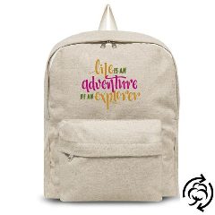 Mochila em algodão reciclado com bolso exterior Cotback