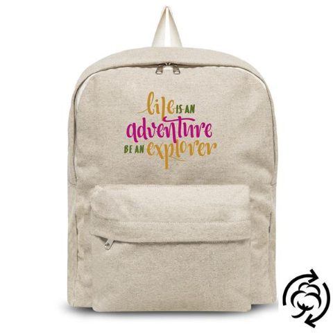 Mochila em algodão reciclado com bolso exterior Cotback