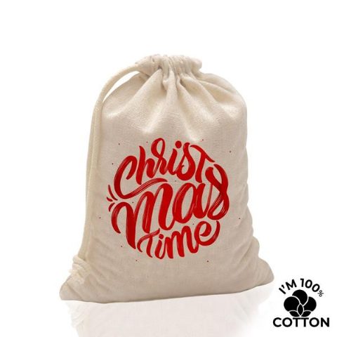 Saco em algodão 180 g com atilho Cottoncord180