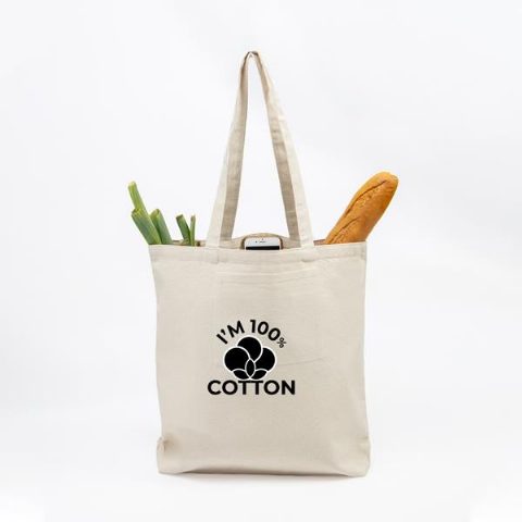 Saco canvas em algodão 310 g com bolso interior Canvashop