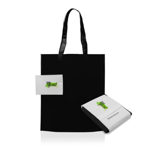 Saco dobrável em TNT 80 g com mola Foldbag