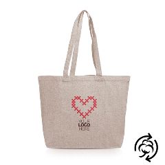 Saco em algodão reciclado 280 g com fole Belg