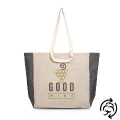 Saco em algodão reciclado 190 g/m² com fole colorido Rela