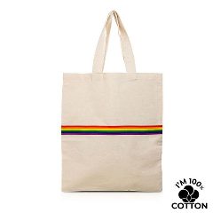 Saco em algodão 180 g com riscas coloridas Multibag