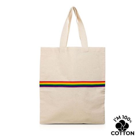 Saco em algodão 180 g com riscas coloridas Multibag