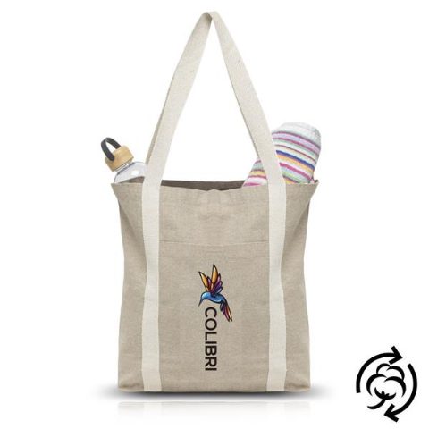 Saco em algodão reciclado 310 g com bolso exterior Dailybag