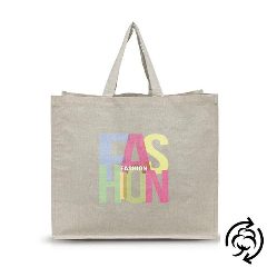 Saco em algodão reciclado com interior laminado Shopper