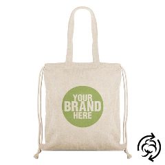 Saco mochila em algodão reciclado com asas longas RecyPack