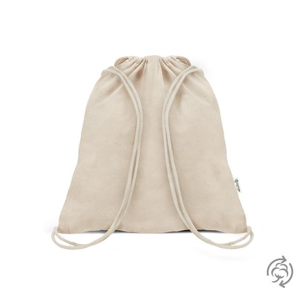 Saco mochila em algodão reciclado 140 g/m² ReciBackcotton