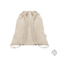 Saco mochila em algodão reciclado 140 g/m² ReciBackcotton