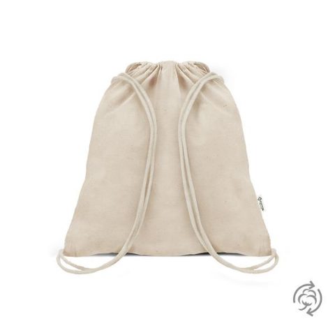 Saco mochila em algodão reciclado 140 g/m² ReciBackcotton