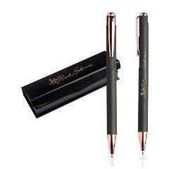 Conjunto esferográfica e lapiseira em metal com estojo Writz Set