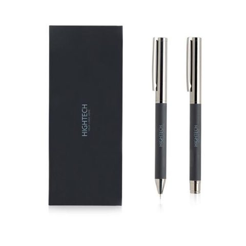 Conjunto roller e esferográfica gun metal Kalel