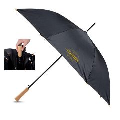 Guarda-chuva automático em RPET com cabo de madeira Newport
