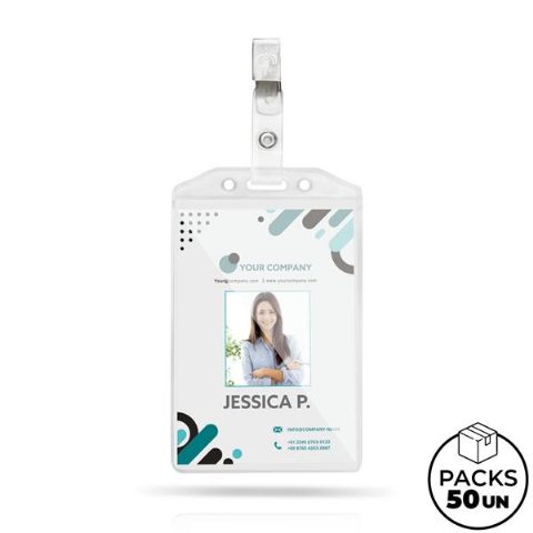 Porta-crachá em PVC com mola amovível Snugli