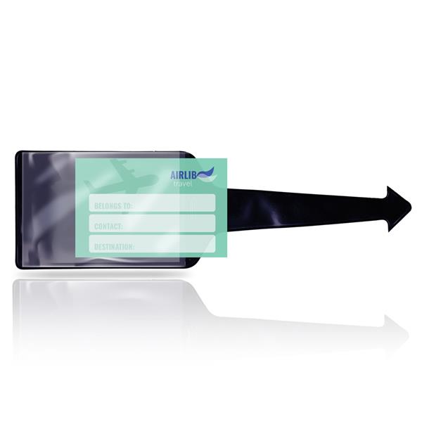 Etiqueta de bagagem em PVC com face transparente Wandry