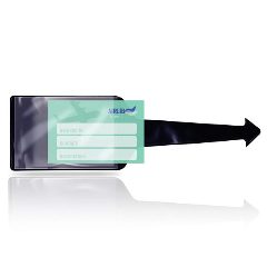 Etiqueta de bagagem em PVC com face transparente Wandry