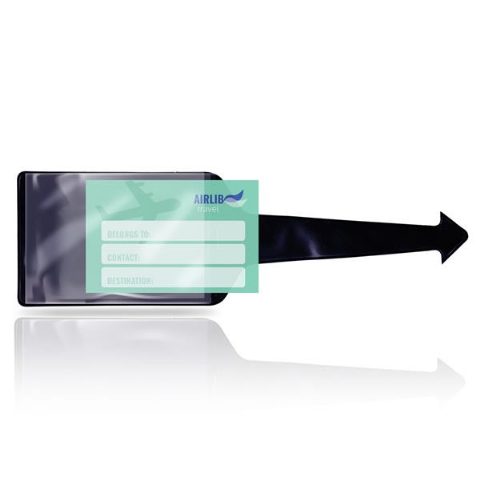 Etiqueta de bagagem em PVC com face transparente Wandry