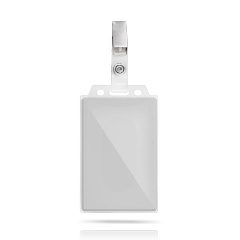 Porta-crachá em PVC rígido com mola Rigid