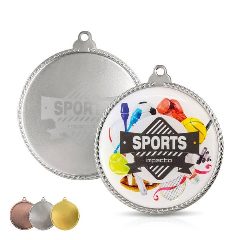 Medalha em metal com gota de resina Heroix