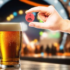 Fichas para eventos 3,5 cm em plástico PS, pack de 250 Evy