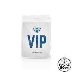 Identificador em PVC para lanyard de 2 mosquetões Handly