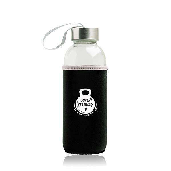 Garrafa em vidro 430 ml com manga em neopreno Neobottle