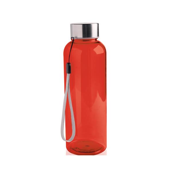 Garrafa em RPET 500 ml com tampa em aço e cordão RPETbottle