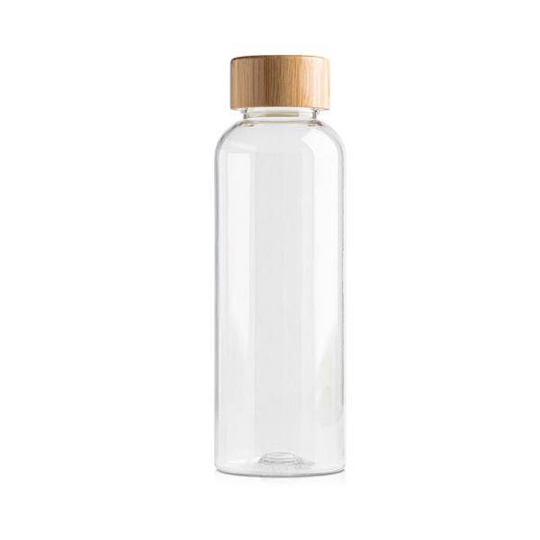 Garrafa em RPET 500 ml com tampa em bambu RB Bottle