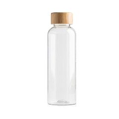 Garrafa em RPET 500 ml com tampa em bambu RB Bottle