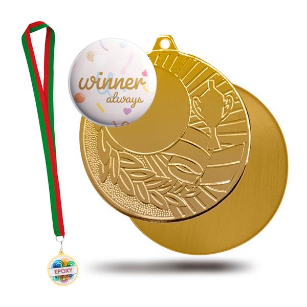 Medalha em metal para gravação a laser Winner