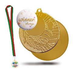Medalha em metal para gravação a laser Winner