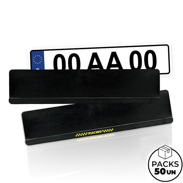 Suporte de matrícula em plástico reciclado branco RPlate