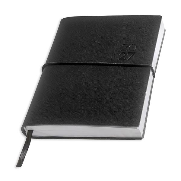 Agenda diária A5 2027 com capa texturada Milano