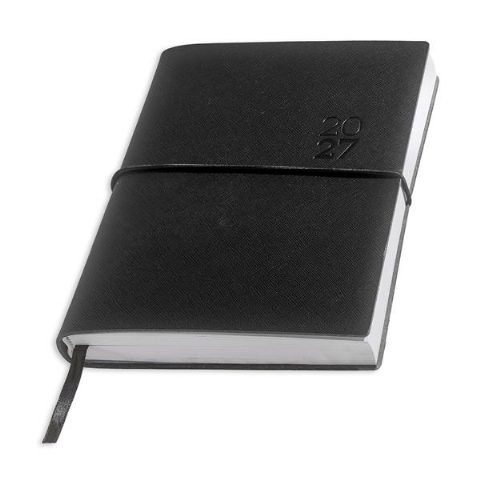 Agenda diária A5 2027 com capa texturada Milano