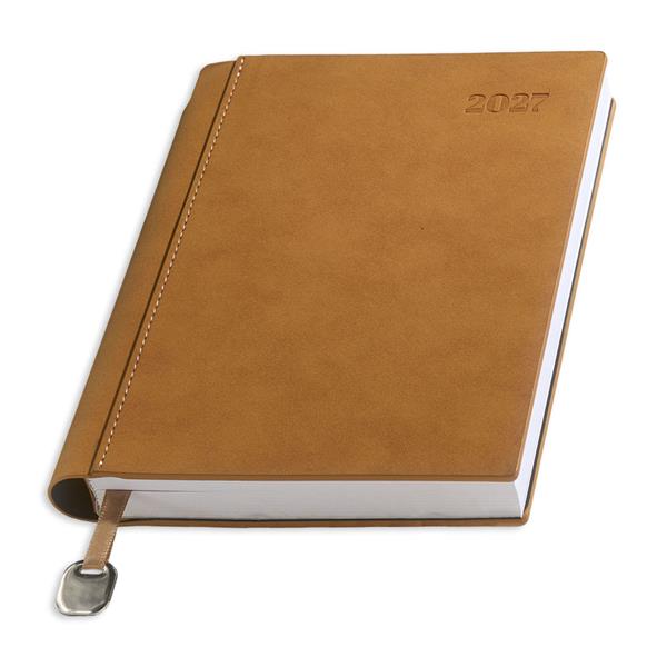 Agenda diária A5 2027 com toque de camurça Bali