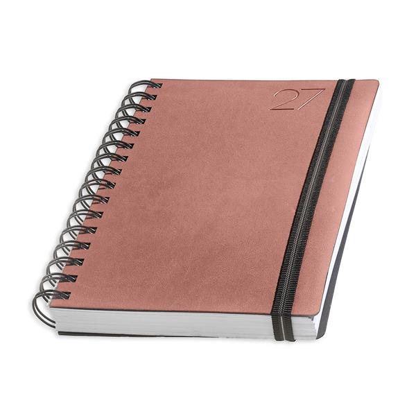Agenda diária A5 2027 de argolas em PU New York