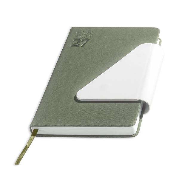 Agenda A5 2027 com aba magnética triangular Vegas