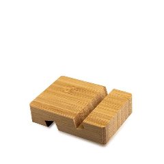 Suporte em bambu com duas ranhuras para telemóvel e tablet Bambase – foto 7