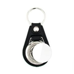 Porta-chaves em metal e pele sintética com ficha de 1,00 € MD-25 Carro – foto 3